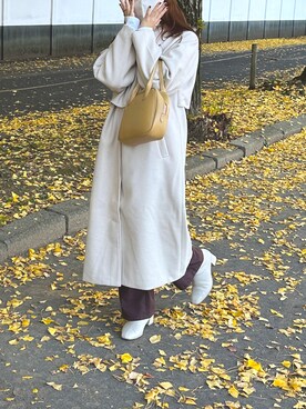 「CREME（クレーム）のアイテム」を使った、Mioさん（レディース・153cm）の秋コーディネート