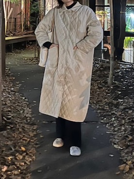 「秋服コーデ」｜「アイテム（ステンカラーコート）」を使った、Mioさん（レディース・154cm）の秋コーディネート