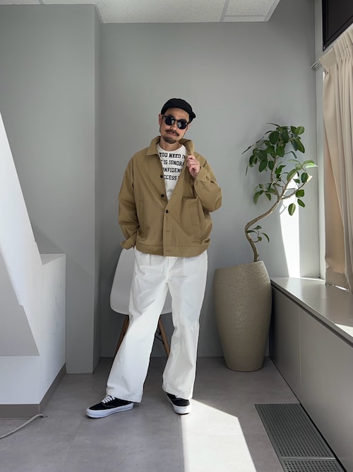 【GEVACO】タックロングデニムパンツ