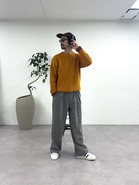 「アイテム（スラックス）」を使った、Mr.KPさん（メンズ・175cm）の秋コーディネート