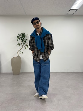 「アイテム（キャップ）」を使った、Mr.KPさん（メンズ・175cm）の夏コーディネート