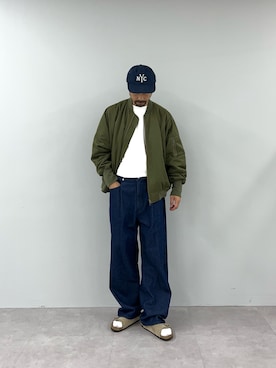 「CIAOPANIC TYPY（チャオパニックティピー）のアイテム（ブルゾン）」を使った、Mr.KPさん（メンズ・175cm）の秋コーディネート