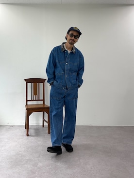 「アイテム（デニムジャケット）」を使った、Mr.KPさん（メンズ・175cm）の夏コーディネート