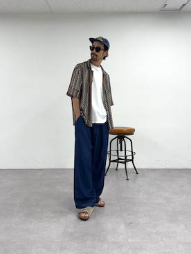 「CIAOPANIC TYPY（チャオパニックティピー）のアイテム（パンツ）」を使った、Mr.KPさん（メンズ・175cm）の夏コーディネート