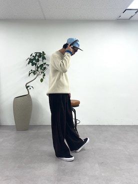 「アイテム（スラックス）」を使った、Mr.KPさん（メンズ・175cm）の秋コーディネート