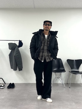「アイテム（ダウンジャケット/コート）」を使った、Mr.KPさん（メンズ・175cm）の秋コーディネート