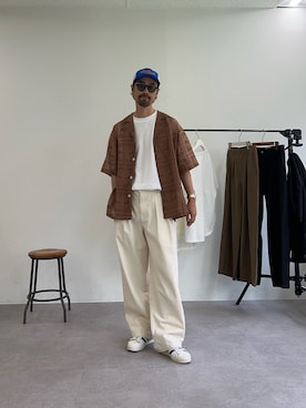「CIAOPANIC TYPY（チャオパニックティピー）のアイテム（キャップ）」を使った、Mr.KPさん（メンズ・175cm）の夏コーディネート