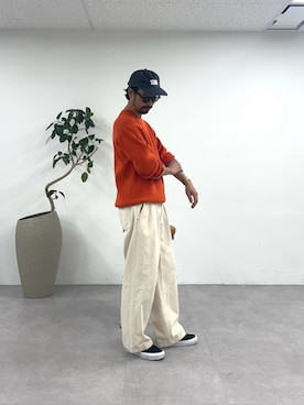 「アイテム（キャップ）」を使った、Mr.KPさん（メンズ・175cm）の秋コーディネート