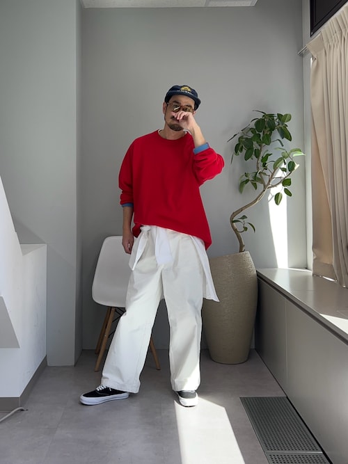 【GEVACO】タックロングデニムパンツ
