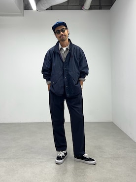 「アイテム（ナイロンジャケット）」を使った、Mr.KPさん（メンズ・175cm）の夏コーディネート