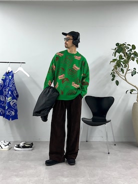 「CIAOPANIC TYPY（チャオパニックティピー）の【冬も暖かい◎】男女兼用/モールタックストレートパンツ（スラックス）」を使った、Mr.KPさん（メンズ・175cm）の秋コーディネート