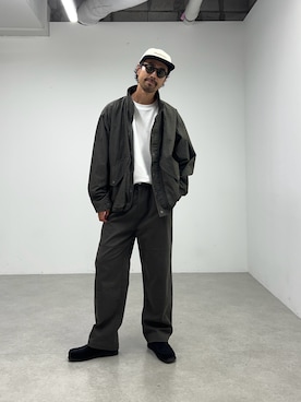 「アイテム（ナイロンジャケット）」を使った、Mr.KPさん（メンズ・175cm）の夏コーディネート