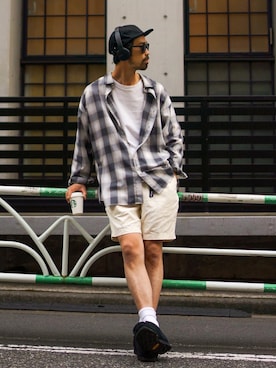 「WILD THINGS（ワイルドシングス）のアイテム（パンツ）」を使った、Mr.KPさん（メンズ・175cm）の夏コーディネート