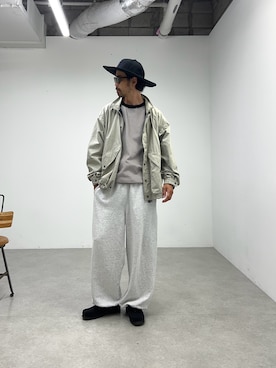 「アイテム（ナイロンジャケット）」を使った、Mr.KPさん（メンズ・175cm）の夏コーディネート