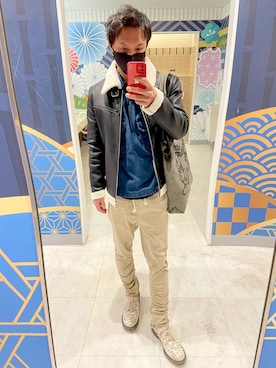 「H&M（エイチ・アンド・エム）のアイテム（その他シューズ）」を使った、  SHIGETOさん（メンズ・177cm）の秋コーディネート