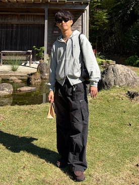 「アイテム（カーゴパンツ）」を使った、Kouさん（メンズ・170cm）の秋コーディネート