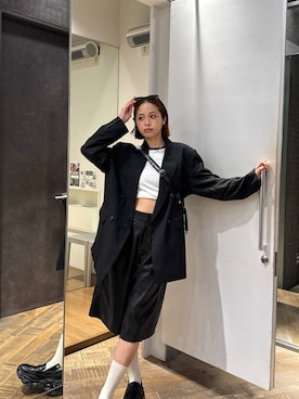 「ハーフパンツ」｜ぺえさん（レディース・166cm・20代）の秋コーディネート