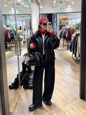 「アイテム（スウェットパンツ）」を使った、ぺえさん（レディース・166cm・30代）の秋コーディネート