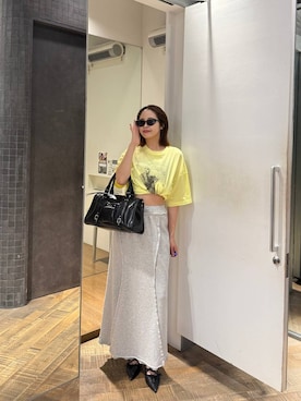 「JEANASIS（ジーナシス）のアイテム（Tシャツ/カットソー）」を使った、ぺえさん（レディース・166cm）の春コーディネート