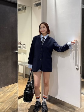 「アイテム（フォーマルスーツ/小物）」を使った、ぺえさん（レディース・166cm）の秋コーディネート