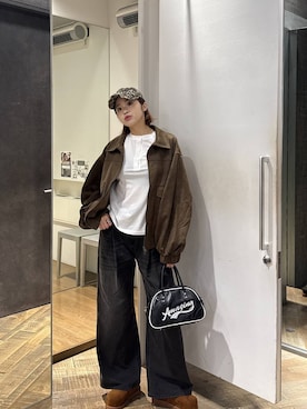 「アイテム（ブルゾン）」を使った、ぺえさん（レディース・166cm・30代）の秋コーディネート