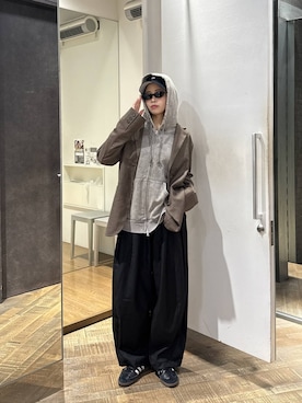 「アイテム（パーカー）」を使った、ぺえさん（レディース・166cm・30代）の秋コーディネート