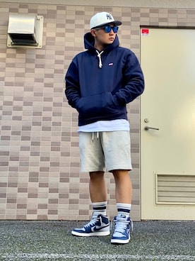 「kith」｜「アイテム（スウェットパンツ）」を使った、shinさん（メンズ・168cm）の秋コーディネート