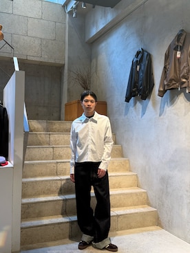 「Toironier（トワロニエ）のアイテム」を使った、llleiiiさん（メンズ・173cm）の春コーディネート