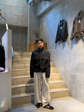 「Toironier（トワロニエ）のアイテム」を使った、llleiiiさん（メンズ・173cm）の春コーディネート