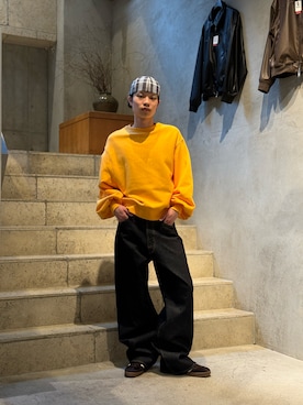 「Toironier（トワロニエ）のToironier/トワロニエ/5Pocket Denim Pants（デニムパンツ、その他）」を使った、llleiiiさん（メンズ・173cm）の春コーディネート
