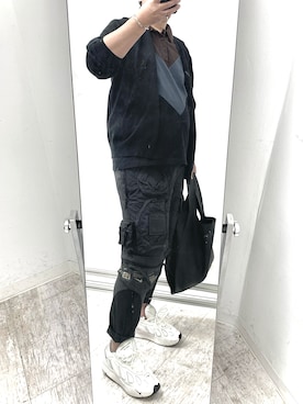 「GU（ジーユー）のアイテム（カーディガン/ボレロ、ブラック系）」を使った、6000さん（メンズ・172cm）の夏コーディネート