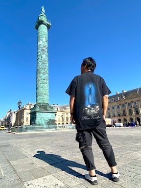 「アイテム（カーゴパンツ）」を使った、6000さん（メンズ・172cm）の秋コーディネート