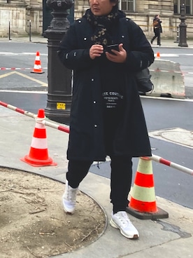 「アイテム（ストール/ショール）」を使った、6000さん（メンズ・172cm）の冬コーディネート