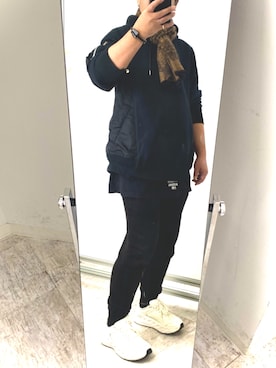 「アイテム（ストール/ショール）」を使った、6000さん（メンズ・172cm）の冬コーディネート