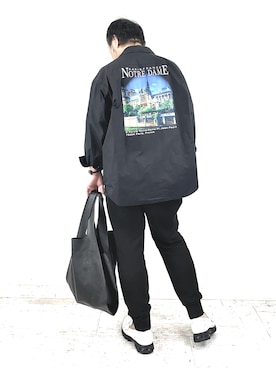 「JUNYA WATANABE MAN（ジュンヤワタナベマン）のNew balance 1906L W-NAME WHITE（スニーカー、ホワイト系）」を使った、6000さん（メンズ・172cm）の春コーディネート
