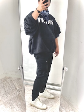 「アイテム（ストール/ショール）」を使った、6000さん（メンズ・172cm）の冬コーディネート