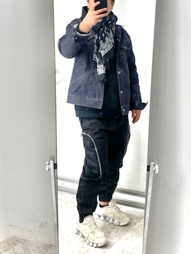 「アイテム（カーゴパンツ）」を使った、6000さん（メンズ・172cm）の秋コーディネート