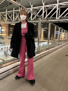 「MAISON SPECIAL（メゾンスペシャル）のアイテム（サロペット/オーバーオール）」を使った、yukari_riraさん（レディース・155cm）の秋コーディネート