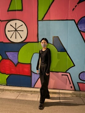 「BASERANGE（ベースレンジ）のアイテム」を使った、潮田あかりさん（レディース・166cm）の秋コーディネート