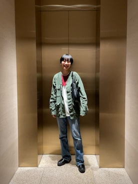 「ROTHCO（ロスコ）のアイテム」を使った、潮田あかりさん（レディース・166cm）の春コーディネート
