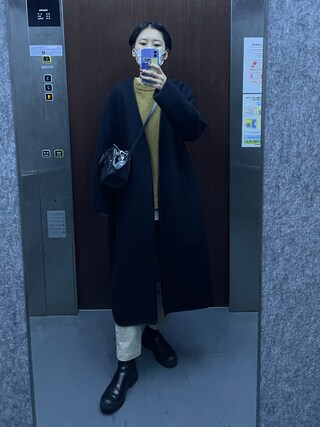 人気 ATON TOMORROWLAND別注 ウールメルトンノーカラーコート セール】 【別注】ATON×TOMORROWLAND ウールメルトン ノーカラー