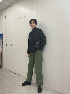 「VAINL ARCHIVE（ヴァイナルアーカイブ）のアイテム（ジャケット/アウター）」を使った、潮田あかりさん（レディース・166cm）の冬コーディネート
