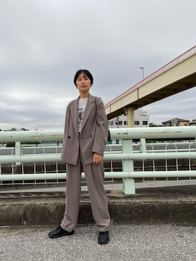 「Aresense（アーセンス）のアイテム（ジャケット/アウター）」を使った、潮田あかりさん（レディース・166cm）の春コーディネート