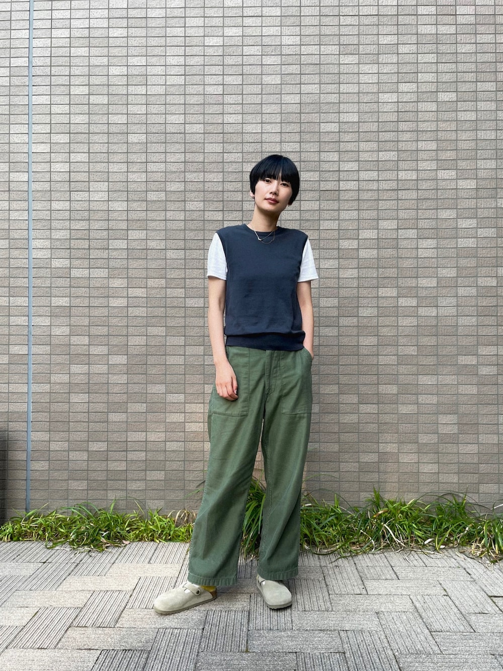 潮田あかりさんの「JOHN SMEDLEY　KERRY（JOHN SMEDLEY）」を使ったコーディネート