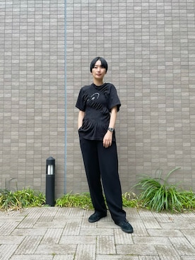 「TIMEX（タイメックス）のアイテム（腕時計）」を使った、潮田あかりさん（レディース・166cm）の夏コーディネート
