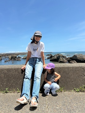 「親子コーデ」｜潮田あかりさん（レディース・166cm）の秋コーディネート