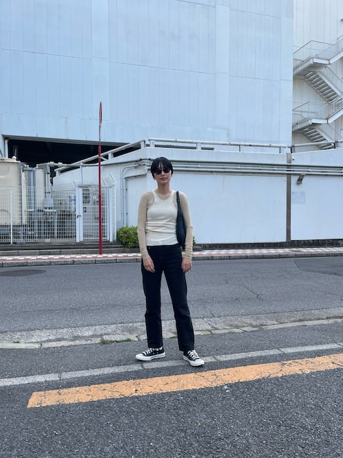新品未使用 AURALEE 長袖 ロングスリーブTシャツ ターコイズブルー AZUL by moussy（アズールバイマウジー）の「Wジップロング