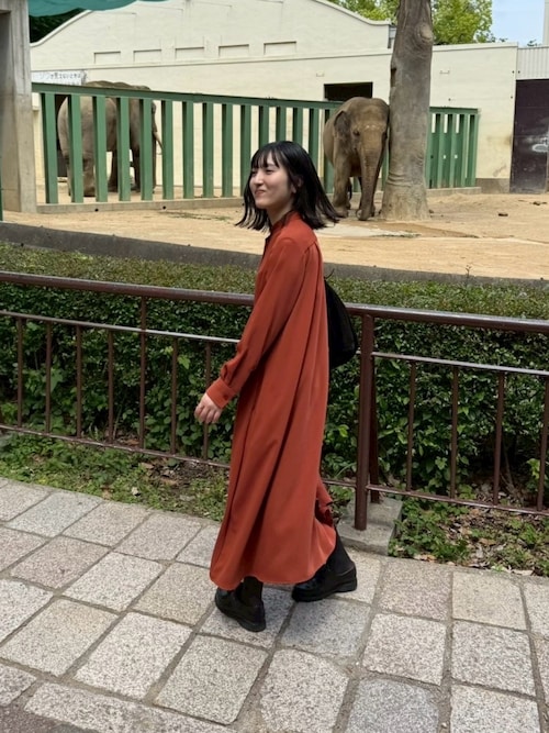 Graphpaperのワンピース/ドレス（レッド系）を使った人気ファッション