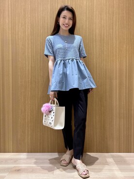 「アイテム（チャーム）」を使った、maiさん（レディース・160cm）の夏コーディネート