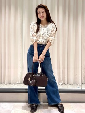 「アイテム（チャーム、ブラウン系）」を使った、maiさん（レディース・160cm）の夏コーディネート